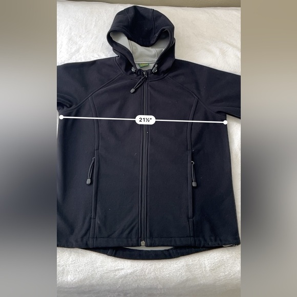 Cabela’s Black Softshell Hooded Jacket Women’s M Fleece Lined Outdoor Coat 2 - Picture 5 of 14